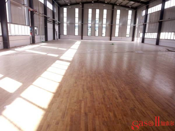 大庆体育木地板安装2