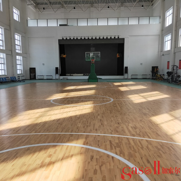 沈阳体育地板篮球场施工2